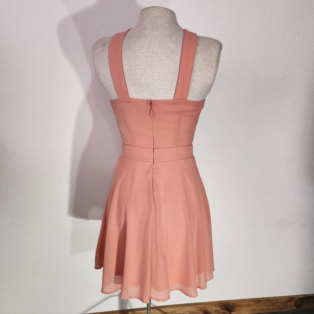 Charlotte Russe Dress Strapless Peach Size S - Picture 9 of 12